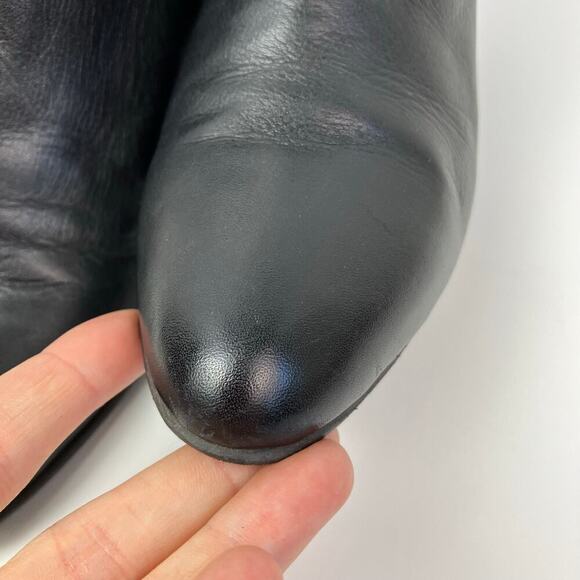 Bueno Sofie Black Leather Heeled Ankle Booties Dress Booties Careerwear Sz 37 - Picture 7 of 16